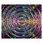 Wave Line Colorful Brush Particles Double Sided Flano Blanket (Small)  50 x40  Blanket Front