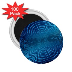 Abstract Fractal Blue Background 2 25  Magnets (100 Pack) 