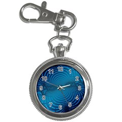 Abstract Fractal Blue Background Key Chain Watches by Amaryn4rt