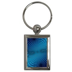 Abstract Fractal Blue Background Key Chains (rectangle)  by Amaryn4rt