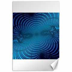 Abstract Fractal Blue Background Canvas 24  X 36  by Amaryn4rt