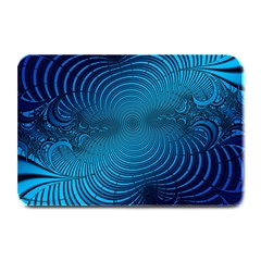 Abstract Fractal Blue Background Plate Mats