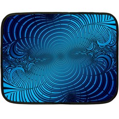 Abstract Fractal Blue Background Double Sided Fleece Blanket (mini) 