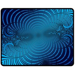 Abstract Fractal Blue Background Fleece Blanket (medium)  by Amaryn4rt