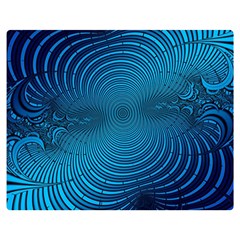 Abstract Fractal Blue Background Double Sided Flano Blanket (medium) 