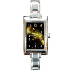 Particles Vibration Line Wave Rectangle Italian Charm Watch by Amaryn4rt