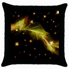 Particles Vibration Line Wave Throw Pillow Case (black) by Amaryn4rt