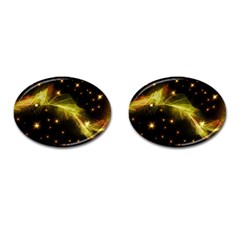 Particles Vibration Line Wave Cufflinks (oval) by Amaryn4rt