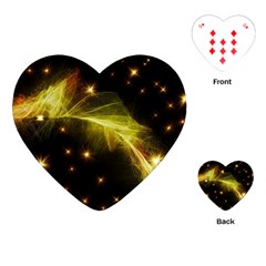 Particles Vibration Line Wave Playing Cards (heart)  by Amaryn4rt