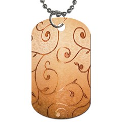 Texture Material Textile Gold Dog Tag (two Sides) by Amaryn4rt