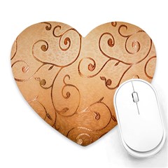 Texture Material Textile Gold Heart Mousepads by Amaryn4rt