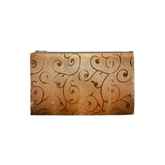 Texture Material Textile Gold Cosmetic Bag (small)  by Amaryn4rt