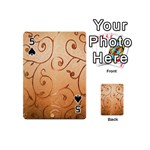 Texture Material Textile Gold Playing Cards 54 (Mini)  Front - Spade5