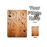 Texture Material Textile Gold Playing Cards 54 (Mini)  Front - Spade9