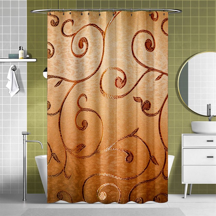 Texture Material Textile Gold Shower Curtain 48  x 72  (Small) 