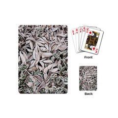 Ice Leaves Frozen Nature Playing Cards (mini)  by Amaryn4rt