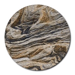 Rock Texture Background Stone Round Mousepads by Amaryn4rt