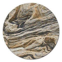 Rock Texture Background Stone Magnet 5  (round) by Amaryn4rt