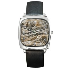 Rock Texture Background Stone Square Metal Watch by Amaryn4rt