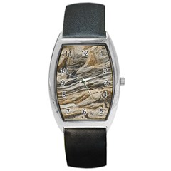 Rock Texture Background Stone Barrel Style Metal Watch by Amaryn4rt