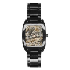 Rock Texture Background Stone Stainless Steel Barrel Watch by Amaryn4rt