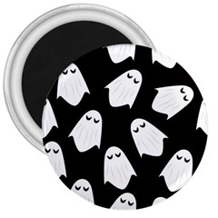 Ghost Halloween Pattern 3  Magnets by Amaryn4rt