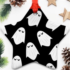 Ghost Halloween Pattern Star Ornament (two Sides) by Amaryn4rt