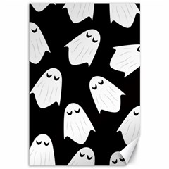 Ghost Halloween Pattern Canvas 12  X 18   by Amaryn4rt