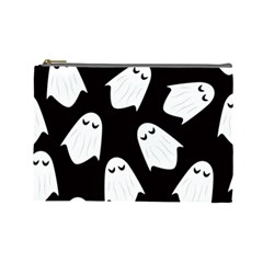 Ghost Halloween Pattern Cosmetic Bag (large)  by Amaryn4rt