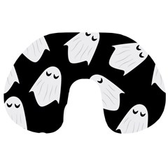 Ghost Halloween Pattern Travel Neck Pillows by Amaryn4rt