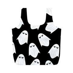 Ghost Halloween Pattern Full Print Recycle Bags (m)  by Amaryn4rt