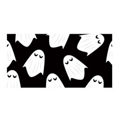 Ghost Halloween Pattern Satin Wrap by Amaryn4rt