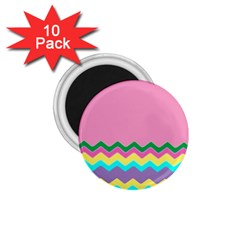 Easter Chevron Pattern Stripes 1 75  Magnets (10 Pack)  by Amaryn4rt