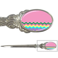 Easter Chevron Pattern Stripes Letter Openers by Amaryn4rt