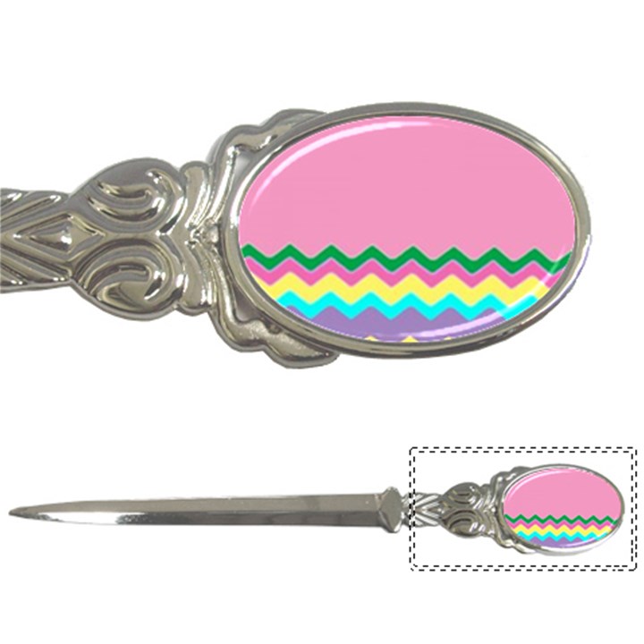 Easter Chevron Pattern Stripes Letter Openers