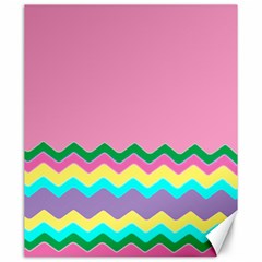 Easter Chevron Pattern Stripes Canvas 20  X 24   by Amaryn4rt