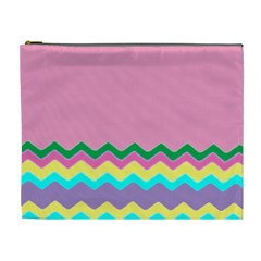 Easter Chevron Pattern Stripes Cosmetic Bag (xl) by Amaryn4rt