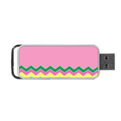 Easter Chevron Pattern Stripes Portable Usb Flash (one Side) by Amaryn4rt