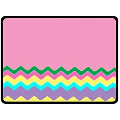 Easter Chevron Pattern Stripes Double Sided Fleece Blanket (large)  by Amaryn4rt