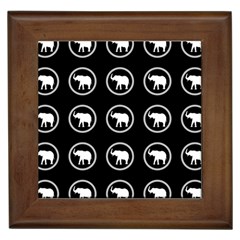 Elephant Wallpaper Pattern Framed Tiles by Amaryn4rt