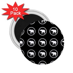 Elephant Wallpaper Pattern 2 25  Magnets (10 Pack) 