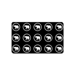 Elephant Wallpaper Pattern Magnet (name Card) by Amaryn4rt