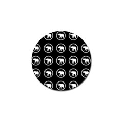 Elephant Wallpaper Pattern Golf Ball Marker by Amaryn4rt