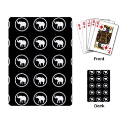 Elephant Wallpaper Pattern Playing Card by Amaryn4rt