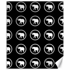 Elephant Wallpaper Pattern Canvas 8  X 10 