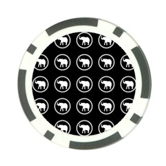 Elephant Wallpaper Pattern Poker Chip Card Guard by Amaryn4rt