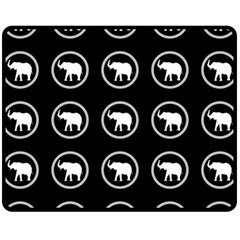 Elephant Wallpaper Pattern Fleece Blanket (medium)  by Amaryn4rt