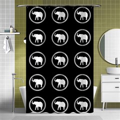 Elephant Wallpaper Pattern Shower Curtain 48  X 72  (small) 