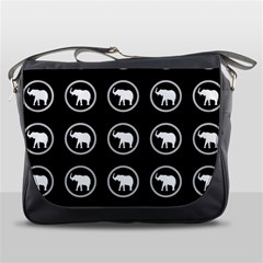 Elephant Wallpaper Pattern Messenger Bags