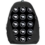 Elephant Wallpaper Pattern Backpack Bag Front